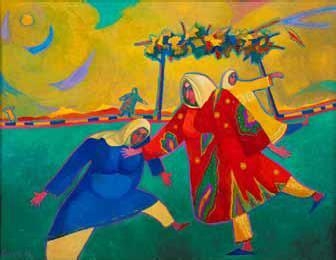 Пьяные апушки. Х/м. 100х80, 2012 г.