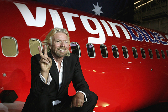 Delta Goodrem And Richard Branson Celebrate Virgin Blue's Anniversary